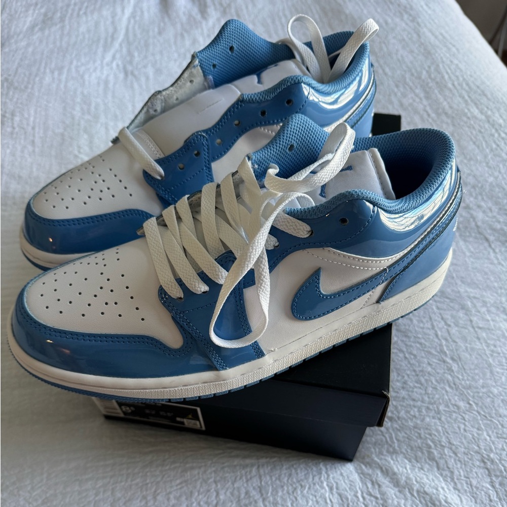 Jordan Blue and White Sneakers
